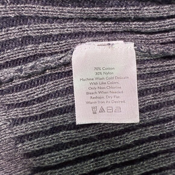 Eddie Bauer Womens Gray Long Cardigan Sweater Size Small Cable Knit Pockets E689 - Picture 5 of 11